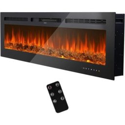 Cheminée Électrique Chauffante Murale 750/1500W avec Effet de Flamme 3D,Radiateur Soufflant