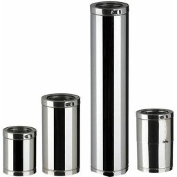 Elément droit Therminox ti pour l'intérieur et l'extérieur des bâtiments - Diamètre 180 - Lg 25 cm