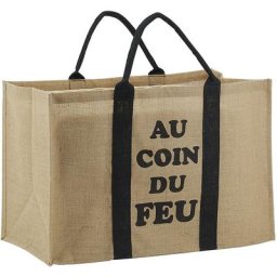 Aubry Gaspard - Sac à bûches en jute - Naturel 'Au coin du feu