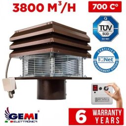 Gemi Elettronica - Extracteur de fumée Pour Conduit Rond 30 cm Aspirateur Aspire-Fumée Électrique