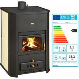 Poêle à bois pour système de chauffage central. Poêle à combustible solide avec chaudière intégrée.