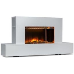 Klarstein - Heat 'n Beat Cheminée électrique 900/1800W led enceinte Bluetooth Illusion de flammes