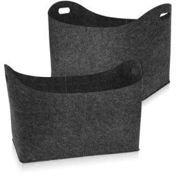 Panier à bois 2xSacs en feutre panier en feutre, Sacs de bois de chauffage, avec poignées