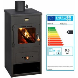 Poêle à bois. Puissance de chauffage 9.5 Kw, modèle Prity Optima