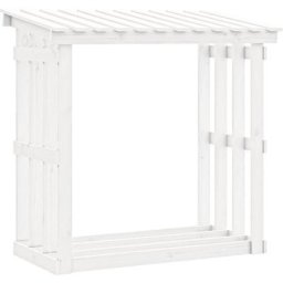 Vidaxl - Support pour bois de chauffage Blanc 108x64,5x109cm Bois de pin Blanc