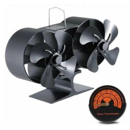 Ventilateur de poêle à bois à Double tête à 8 pales, petit ventilateur de cheminée/ventilateur de
