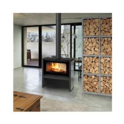Poêle à bois juno 16 kw panneau blanc - Blanc