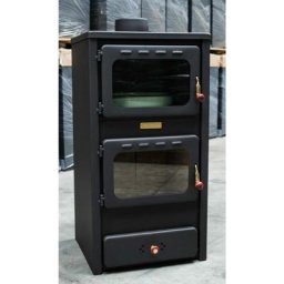 Kupro - Poêle à bois avec four. Puissance de chauffage de 8 kW. Modèle Lux Oven Cast