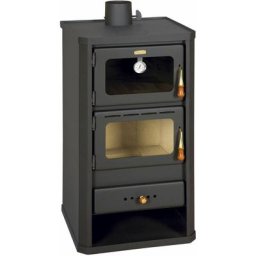 Poêle à bois avec four. Puissance de chauffage de 12 kW. Modèle Prity fm