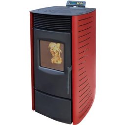 Nemaxx - P9 Poêle à granulés en acier rouge avec télécommande - 11kW - 30716,7 btu - rendement 89%