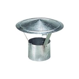 Chapeau galvanisé pour poêle de 120 mm.