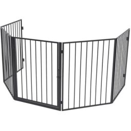 Clôture de cheminée pour animaux de compagnie Acier Noir Vidaxl Noir