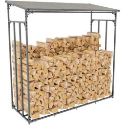 Abri pour bois de chauffage Ruston en acier galvanisé xl