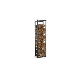 Perel - tagère à bois 30 x 45 x 170 cm Acier Noir