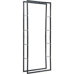 Portant de bois de chauffage Noir 80x25x200 cm Acier vidaXL - N/A