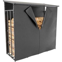 Abri pour bois de chauffage Ruston en Aluminium avec bâche de protection XL