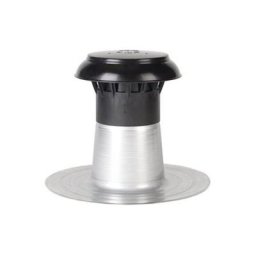 Bm vent 3000 Ventilation de toit en aluminium à simple paroi avec capuchon en plastique 150 160 mm
