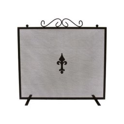 Pare-feu de cheminée 67,3x0,8x61cm noir EDM