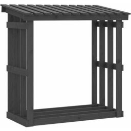 Vidaxl - Support pour bois de chauffage Gris 108x64,5x109 cm Bois de pin Gris