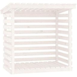 Vidaxl - Support pour bois de chauffage Blanc 108x73x108 cm Bois de pin Blanc