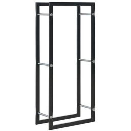 Vidaxl - Portant de bois de chauffage Noir 44 x 20 x 100 cm Acier n/a