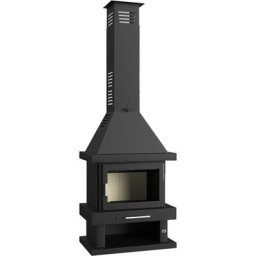 Cheminée à bois en acier, bûcher inférieur 15 Kw