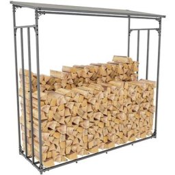 Abri pour bois de chauffage Ruston en acier galvanisé xxl