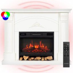 Klarstein - Vulsini Dawn Cheminée électrique 1900 w Technologie led Télécommande - Blanc