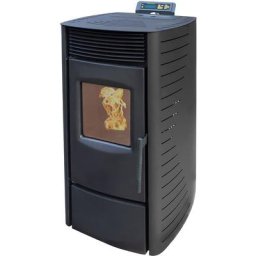 Nemaxx - P9 Poêle à granulés en acier noir avec télécommande - 11kW - 30716,7 btu - rendement 89%