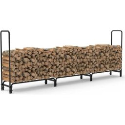 Unho - tagère en Métal pour Bois de Cheminée Range Bûches Extérieur Grande Taille 12FT