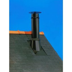 Poujoulat - Kit sortie de toit isolé Therminox Diamètre 150 Pente 30 à 45° Couleur noir