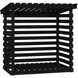 Vidaxl - Support pour bois de chauffage Noir 108x73x108 cm Bois de pin Noir
