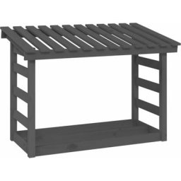 Vidaxl - Support pour bois de chauffage Gris 108x64,5x78 cm Bois de pin Gris