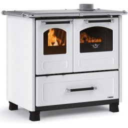 Nordica Extraflame - Poele a' bois de cuisine La Family 4.5 blanc 7.5 kW 215 m avec revetement