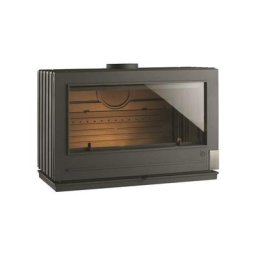 Invicta Poêle à bois PRESTON - 12 kW - Rdt: 75% - B. 80 cm - 100% fonte - Anthracite
