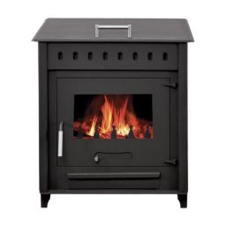 POÊLE À BOIS AVEC FOUR JUAN 14KW BÛCHES 55CM - Acier - Acier