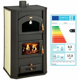 Poêle à bois avec four pour système de chauffage central. Puissance de chauffage 6.5 + 17.3 kw.