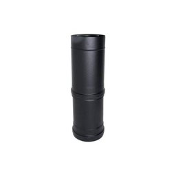 Lément de conduit télescopique noir tuyau coaxial d. 80/130 longeur 200/400 mm ce en acier 316 pour