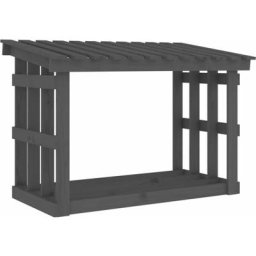 Vidaxl - Support pour bois de chauffage Gris 108x64,5x77 cm Bois de pin Gris