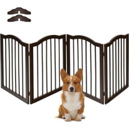 Barrière de Sécurité Porte pour Animaux,4 Pans Grille Protection Modulable Pliable Cheminée