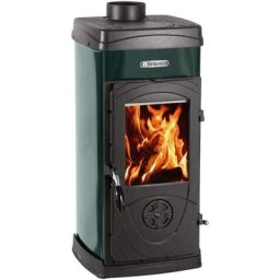 Nordica Extraflame - Poele a' bois La Super Junior avec habillage en acier e'maille' vert 5 kw 143