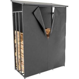 Abri pour bois de chauffage Ruston en acier galvanisé avec bâche de protection l