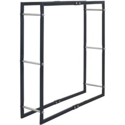 Vidaxl - Portant de bois de chauffage Noir 100x25x100 cm Acier n/a