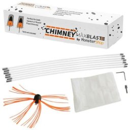 Kit de ramonage 9m Nylon Flexible Hérisson de Ramonage Synthétique Nettoyage Poêle Entrainement