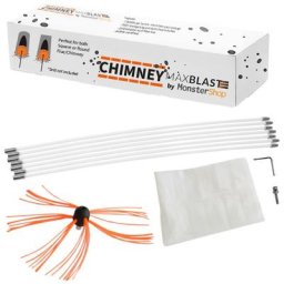 Kit de ramonage 8m Nylon Flexible Hérisson de Ramonage Synthétique Nettoyage Poêle Entrainement