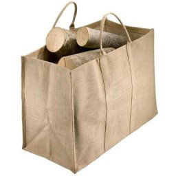 Sac à bûches en toile de jute