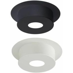 Plaque de finition pour conduit isolé inox/galva pour poêle à bois - Plaque ronde hauteur 12 cm