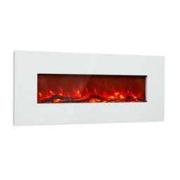 Klarstein - Lausanne Long Cheminée électrique 1600W 128cm Télécommande Blanc