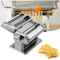 Machine à pâtes, Laminoir pour pâtes fraîches, Coupeur 2 en 1, 7 Réglages d'épaisseur - Argent