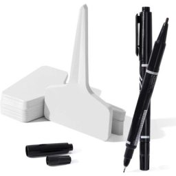 Lot de 50 étiquettes pour plantes avec 1 stylos à encre gel en forme de t en pvc blanc pour plantes